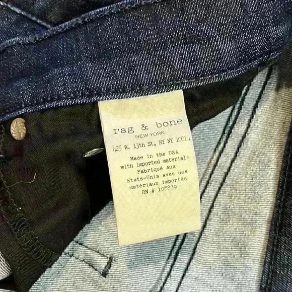 Rag & Bone High Rise Ankle Skinny, Indigo Wash. Size 26. - Picture 11 of 12